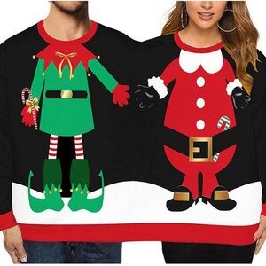Christmas Sweater  Ugly Christmas Sweater-Christmas Couple Onesies